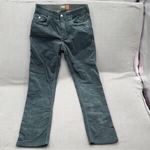 Howler Brothers Pants Mens 33x32 (Fits 32/31) Green Frontside 5 Pocket Corduroy